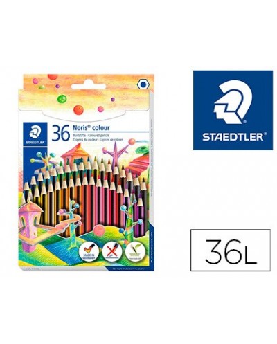 Lapices de colores staedtler wopex ecologico 36 colores en caja de carton