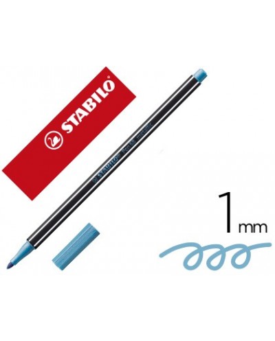 Rotulador stabilo acuarelable pen 68 metalico azul 1 mm