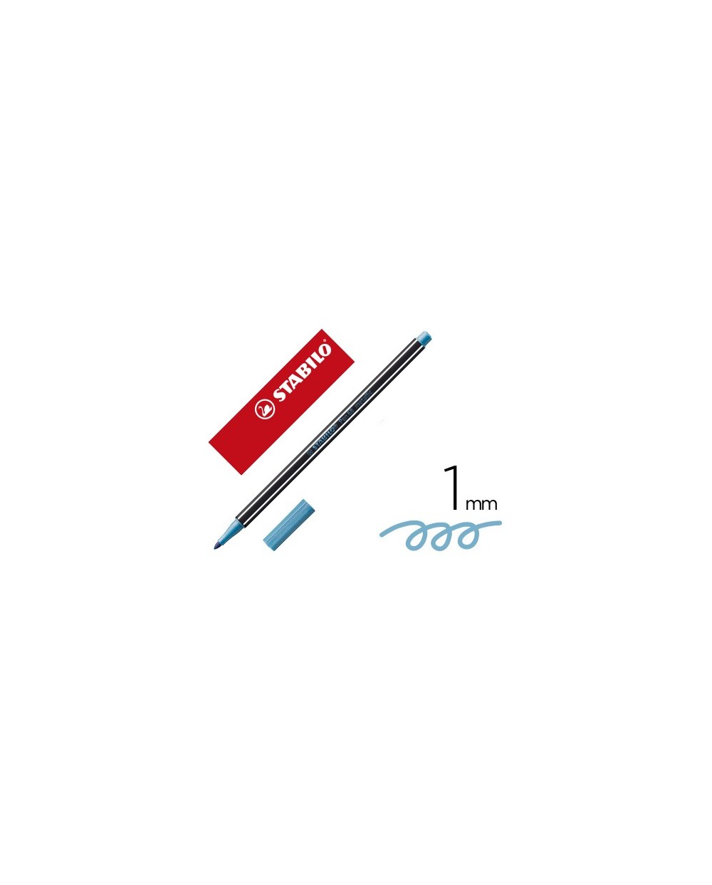 Rotulador stabilo acuarelable pen 68 metalico azul 1 mm