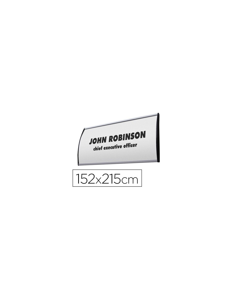 Identificador mural jansen display curvo din a5 perfil alumino 152x215 mm