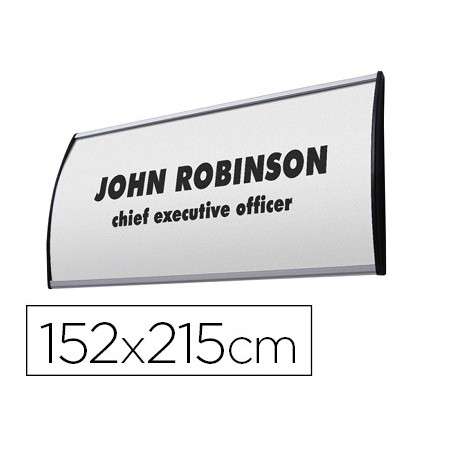 Identificador mural jansen display curvo din a5 perfil alumino 152x215 mm