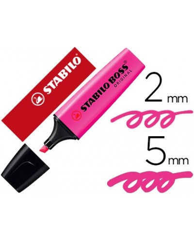 Rotulador stabilo boss fluorescente 70 magenta