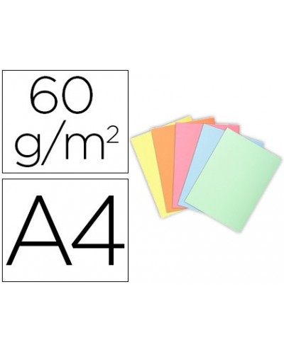 Subcarpeta cartulina exacompta din a4 paquete de 100 unidades colores pastel surtidos 60 gr