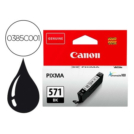 Ink jet canon cli 571 pixma mg6852 ts6050 ts8050 negro