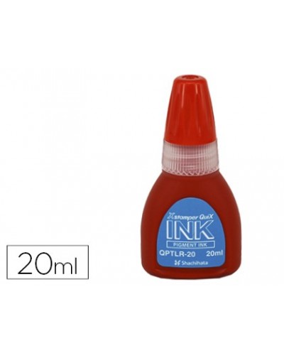 Tinta x stamper quix para sellos roja bote de 20 ml