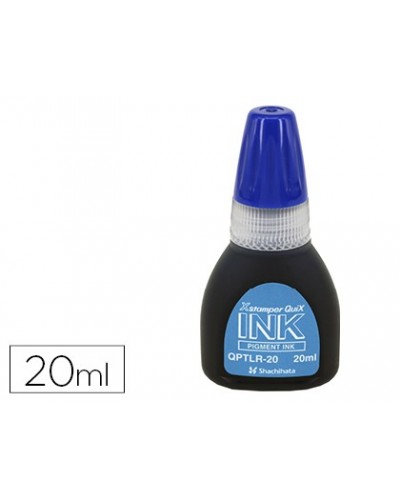 Tinta x stamper quix para sellos azul bote de 20 ml