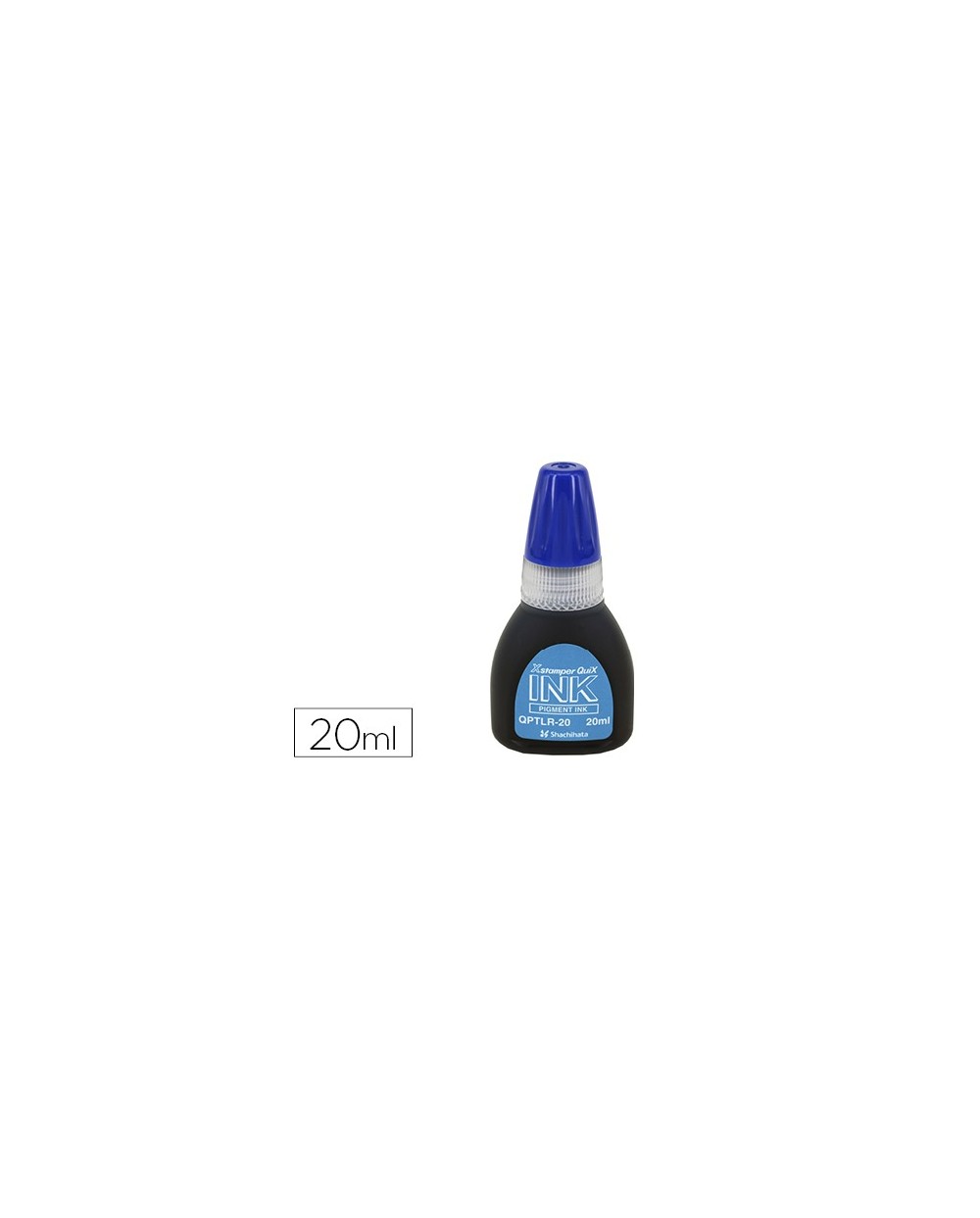 Tinta x stamper quix para sellos azul bote de 20 ml