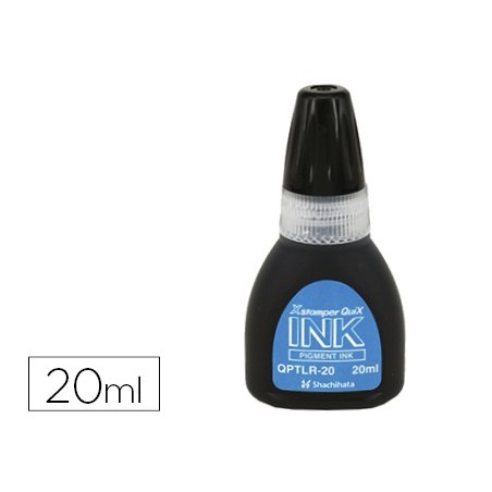 Tinta x stamper quix para sellos negra bote de 20 ml