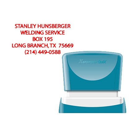 Sello x stamper quix personalizable color rojo medidas 24x49 mm q 12