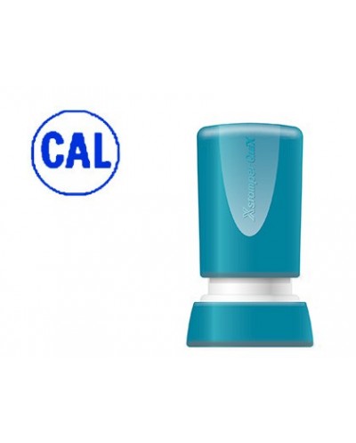 Sello x stamper quix personalizable color azul redondo diametro 14 mm q 32