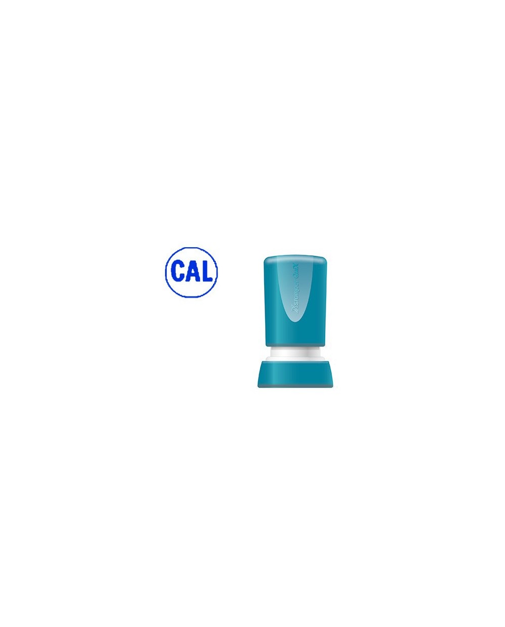 Sello x stamper quix personalizable color azul redondo diametro 14 mm q 32
