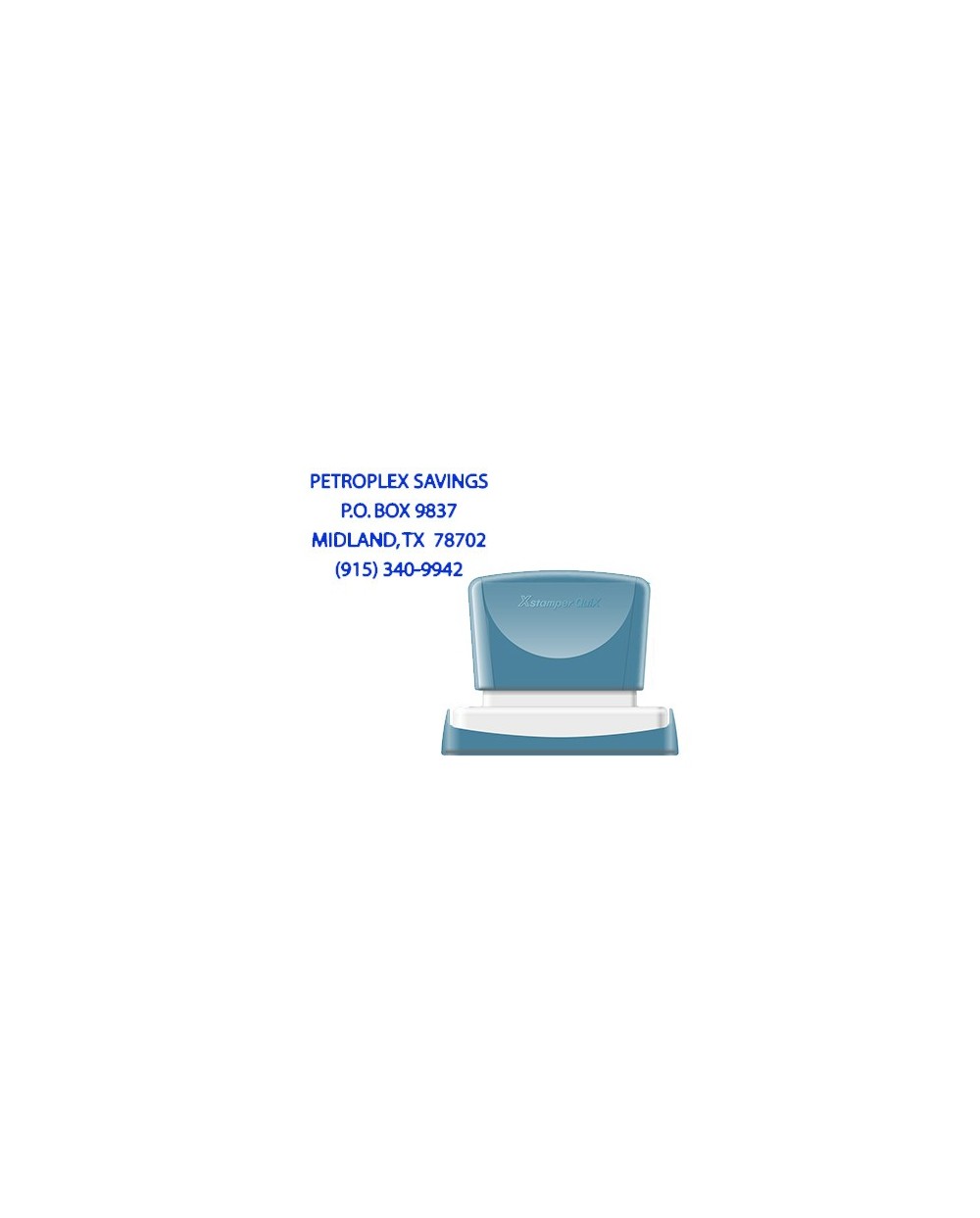 Sello x stamper quix personalizable color azul medidas 36x61 mm q 16