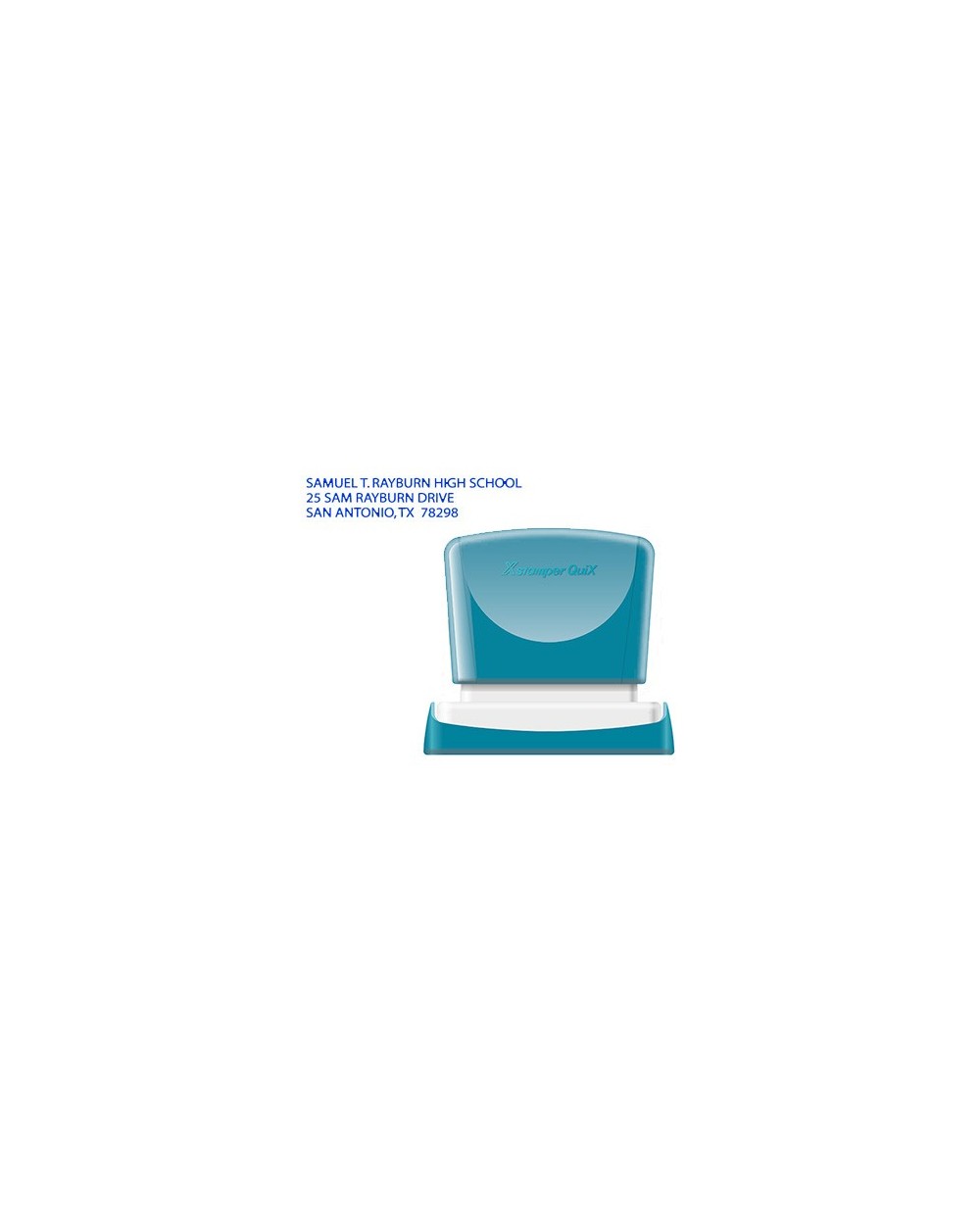 Sello x stamper quix personalizable color azul medidas 14x60 mm q 14
