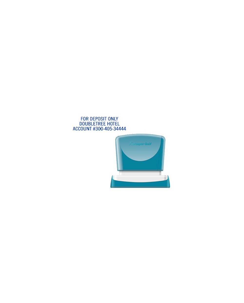 Sello x stamper quix personalizable color azul medidas 16x48 mm q 11