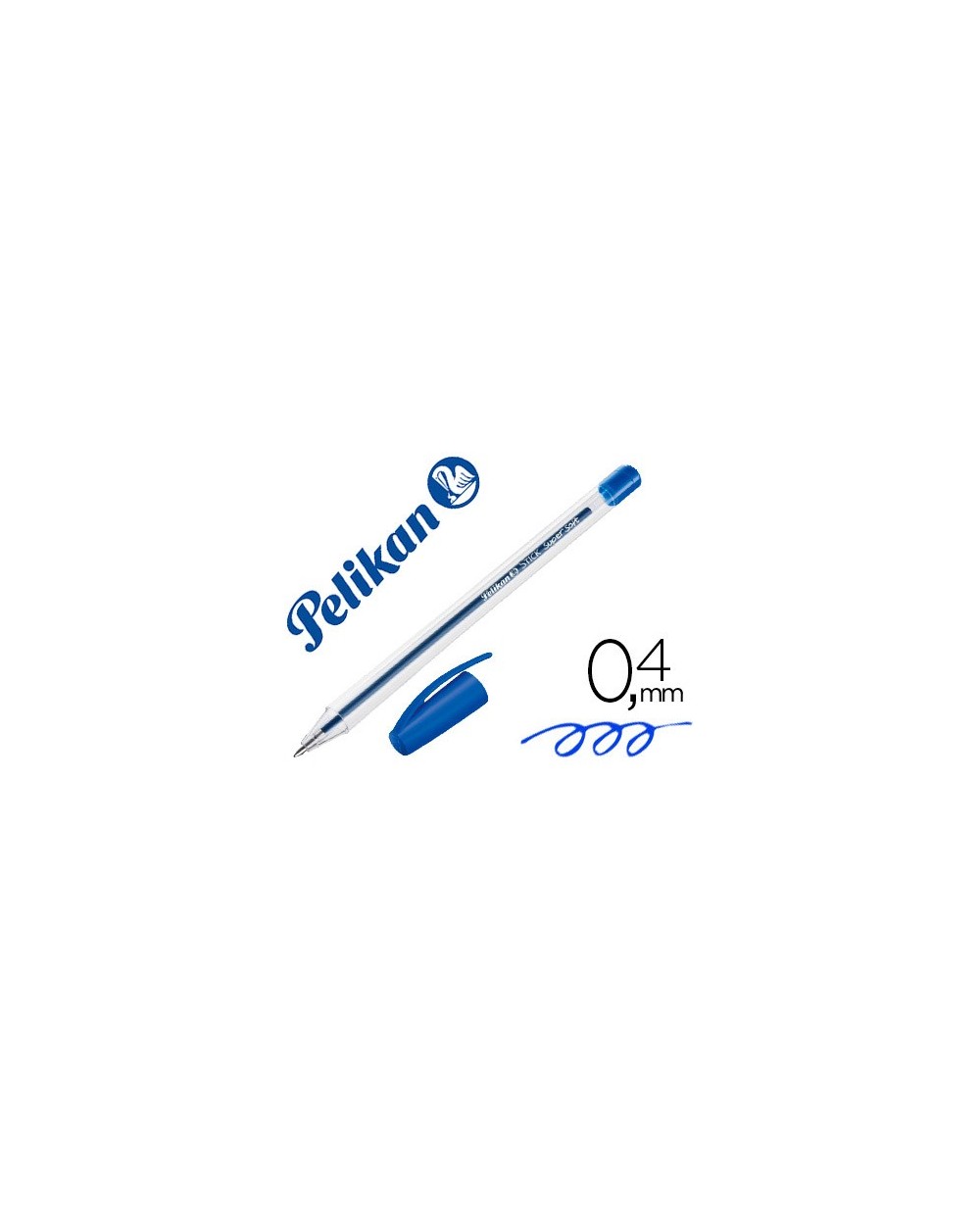 Boligrafo pelikan stick super soft azul