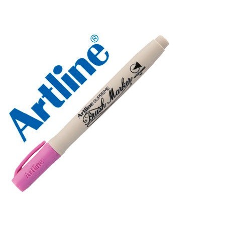 Rotulador artline supreme brush pintura base de agua punta tipo pincel trazo variable rosa