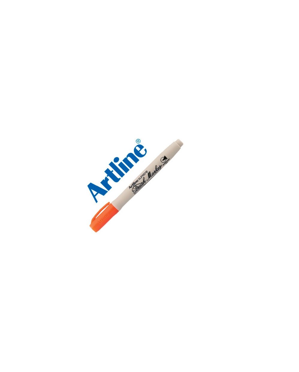 Rotulador artline supreme brush pintura base de agua punta tipo pincel trazo variable naranja
