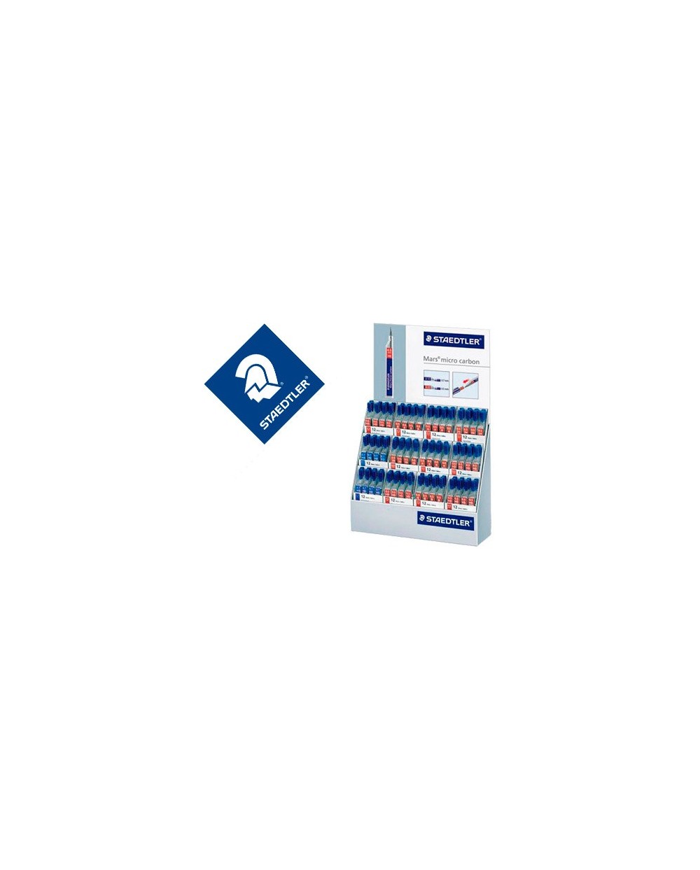 Minas staedtler mars micro expositor sobremesa de 144 tubos graduaciones surtidas