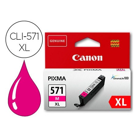 Ink jet canon cli 571xl pixma mg6852 ts6050 ts8050 magenta 500 pag