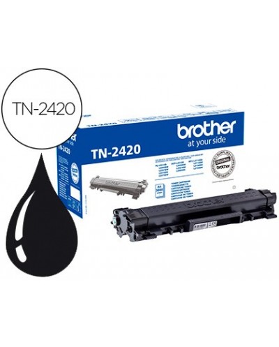 Toner brother tn 2420 para dcp l2510 2530 2550 hl l2375 alta capacidad negro 3000 pag