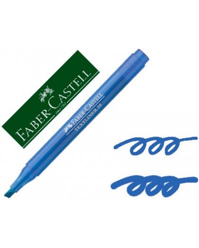 Rotulador faber fluorescente textliner 38 azul