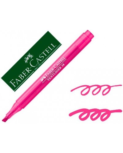 Rotulador faber fluorescente textliner 38 rosa