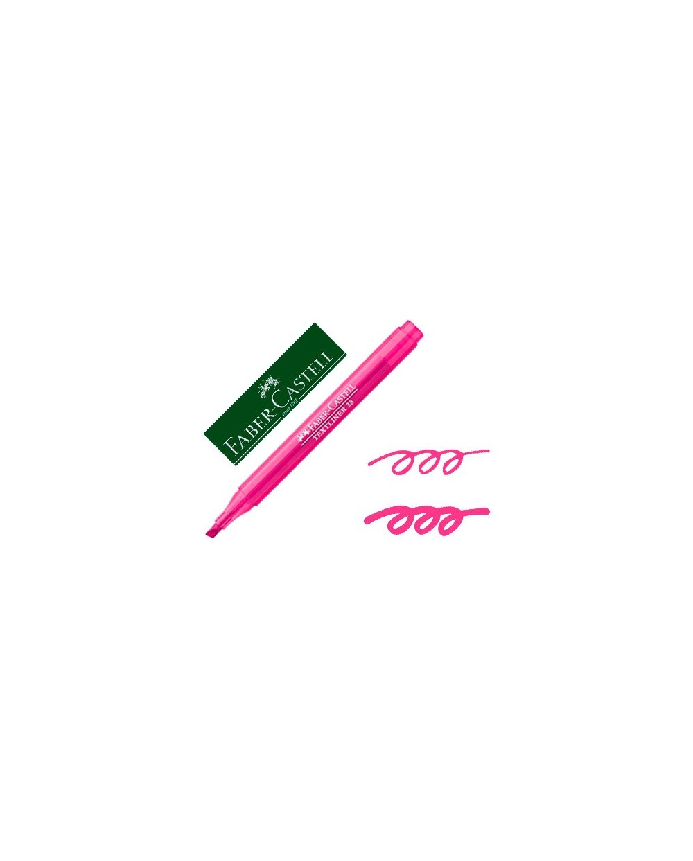 Rotulador faber fluorescente textliner 38 rosa