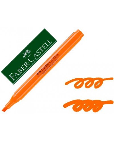 Rotulador faber fluorescente textliner 38 naranja