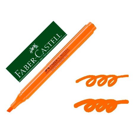 Rotulador faber fluorescente textliner 38 naranja