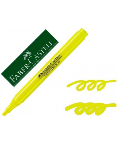 Rotulador faber fluorescente textliner 38 amarillo