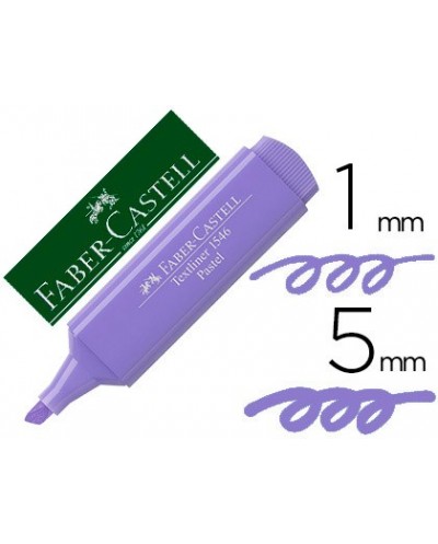 Rotulador faber fluorescente 1546 color pastel lila