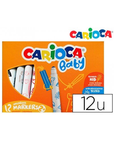Rotulador carioca baby 2 anos caja 12 colores surtidos