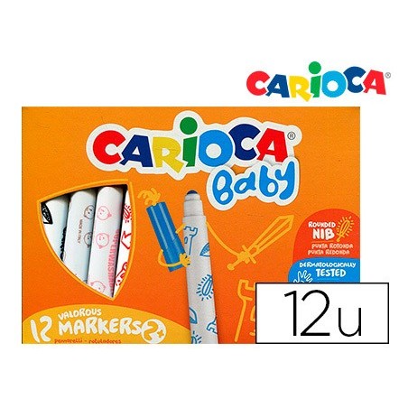 Rotulador carioca baby 2 anos caja 12 colores surtidos