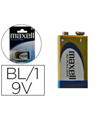 Pila maxell alcalina 9v lr09 blister de 1 unidad