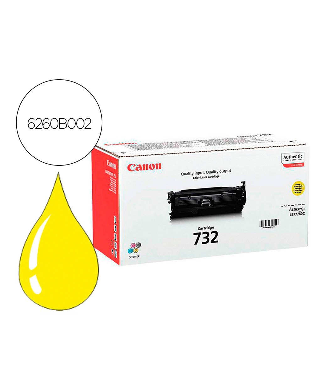 Toner canon 732y lbp7780 amarillo