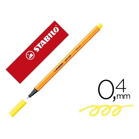 Rotulador stabilo punta de fibra point 88 amarillo limon 04 mm