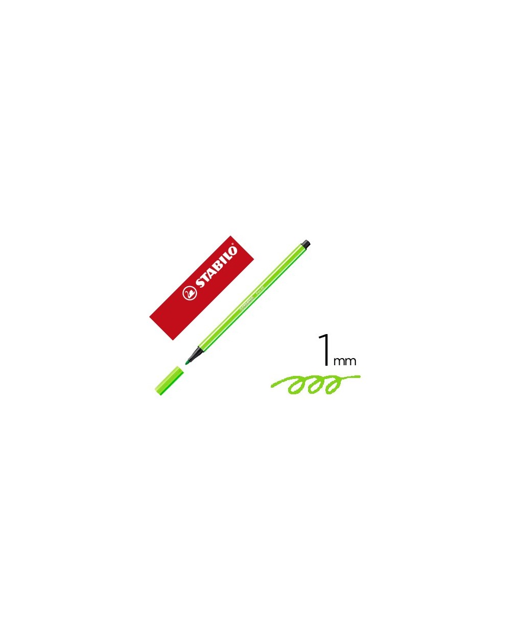 Rotulador stabilo acuarelable pen 68 verde prado 1 mm