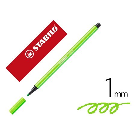 Rotulador stabilo acuarelable pen 68 verde prado 1 mm