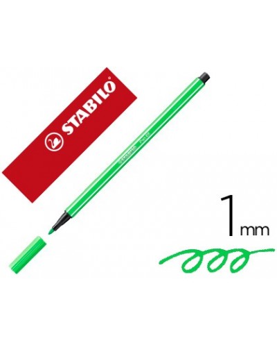 Rotulador stabilo acuarelable pen 68 esmeralda claro 1 mm