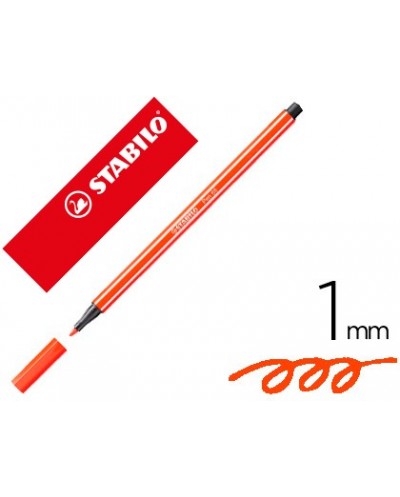 Rotulador stabilo acuarelable pen 68 bermellon 1 mm