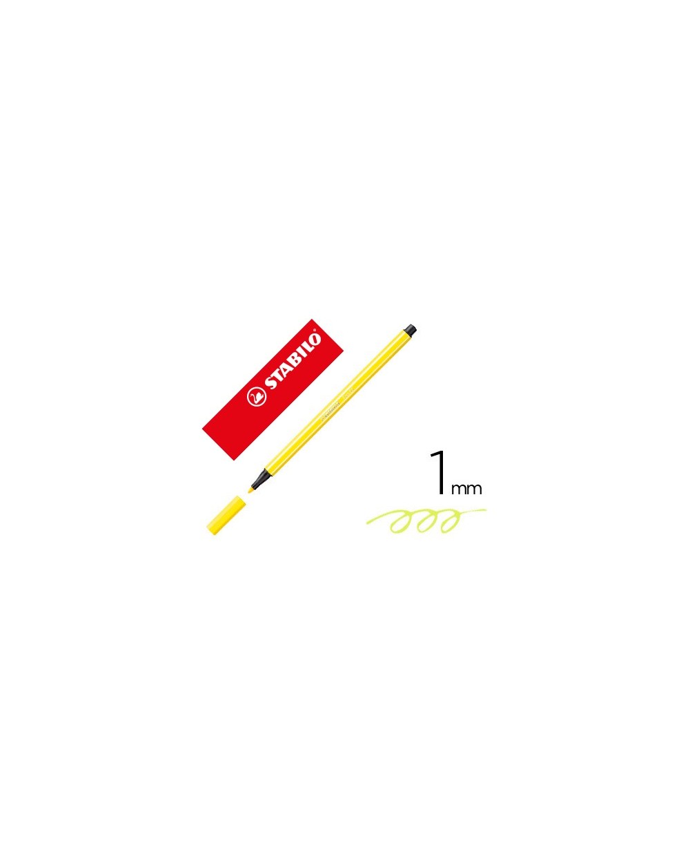 Rotulador stabilo acuarelable pen 68 amarillo limon 1 mm