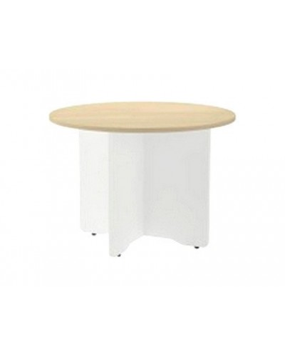 Mesa de reunion rocada meeting 3005aw04 estructura madera blanco aluminio en aspas tablero blanco 100 cm