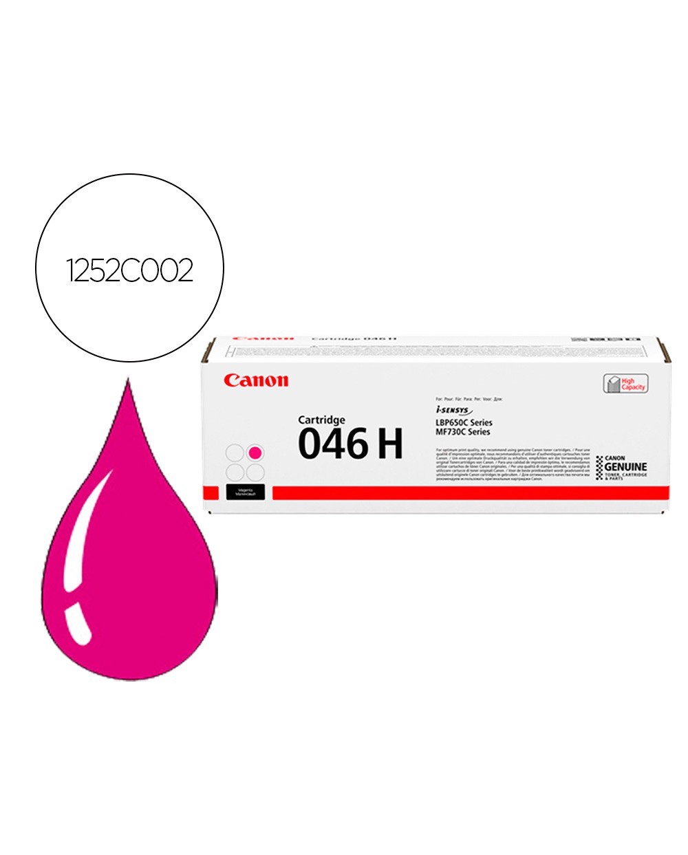 Toner canon 046hm lbp650 mfc730 magenta