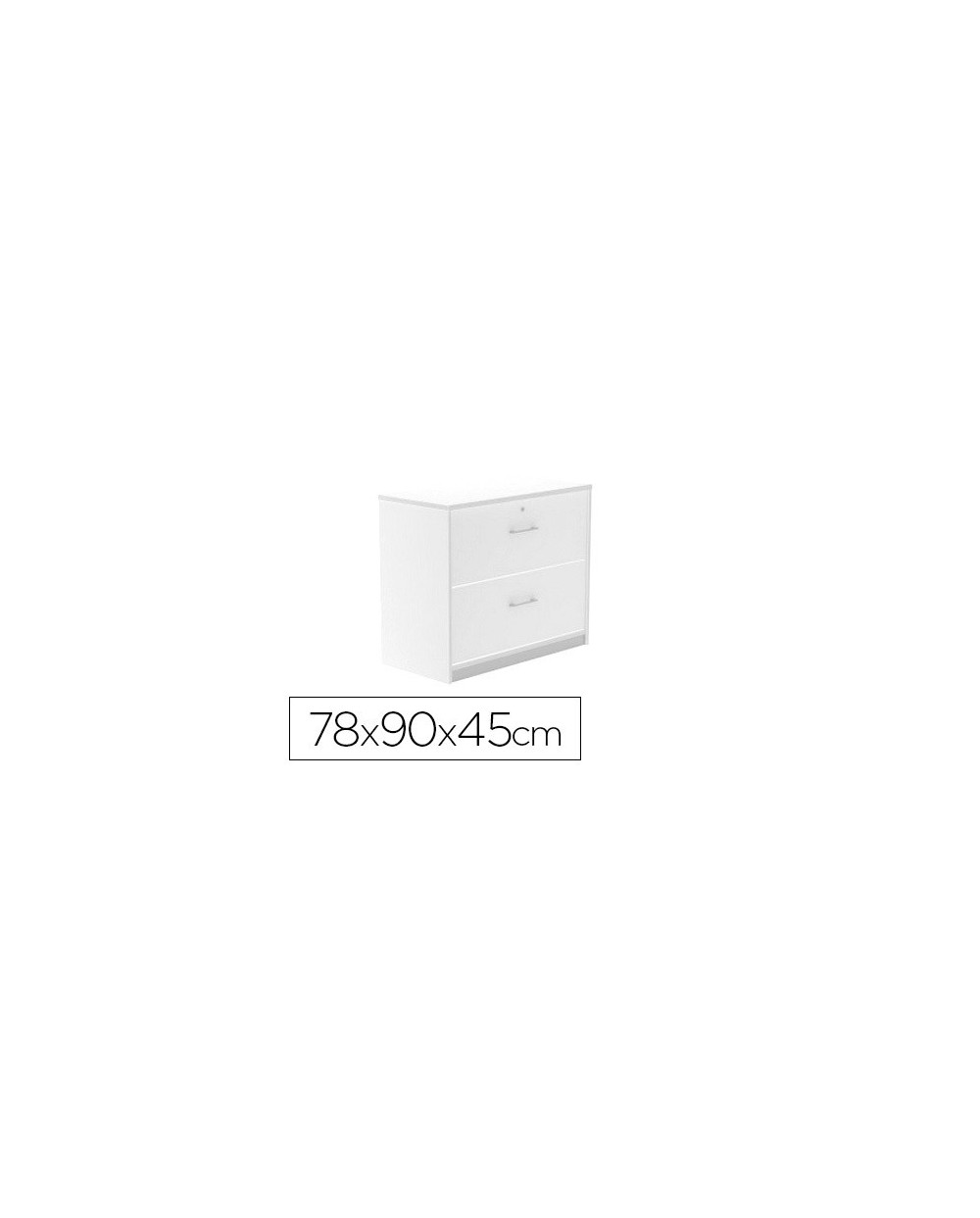 Armario rocada con dos cajones serie store 78x90x45 cm acabado aw04 blanco blanco