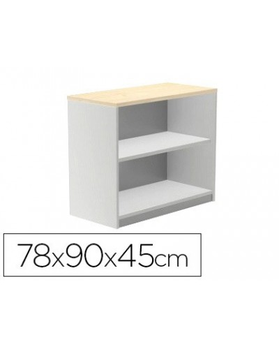 Armario rocada con dos estantes serie store 78x90x45 cm acabado ab02 aluminio gris