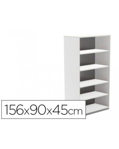 Armario rocada con cuatro estantes serie store 156x90x45 cm acabado aw04 blanco blanco