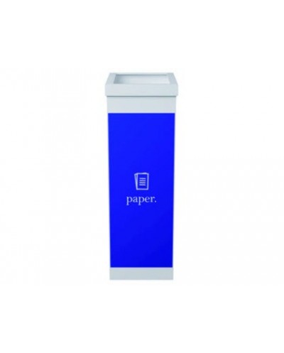 Contenedor papelera reciclaje paperflow con tapa poliestireno para papeles 60 l 76x363x263 cm