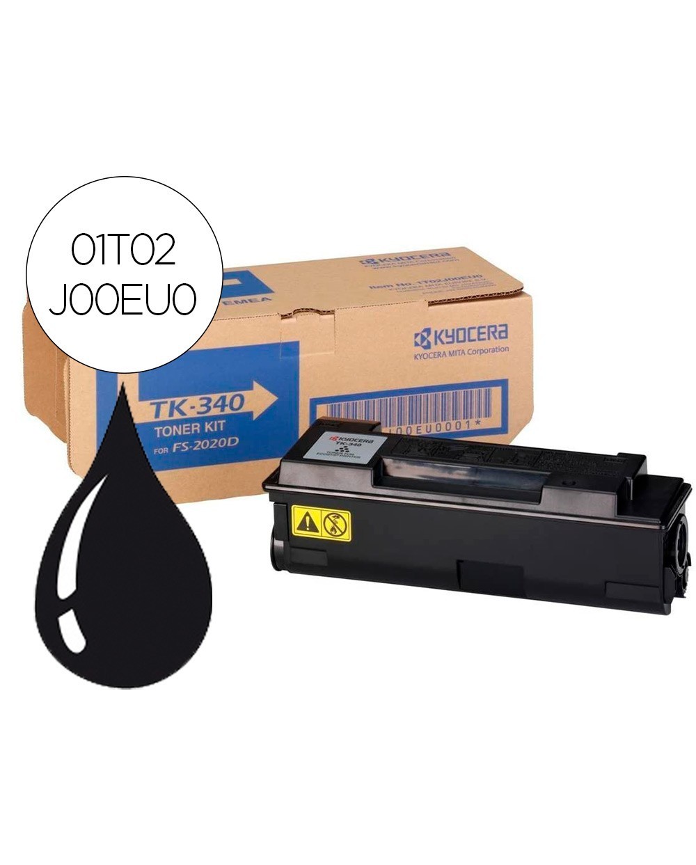 Toner kyocera tk340 laser fs2020dn negro 12000 pag