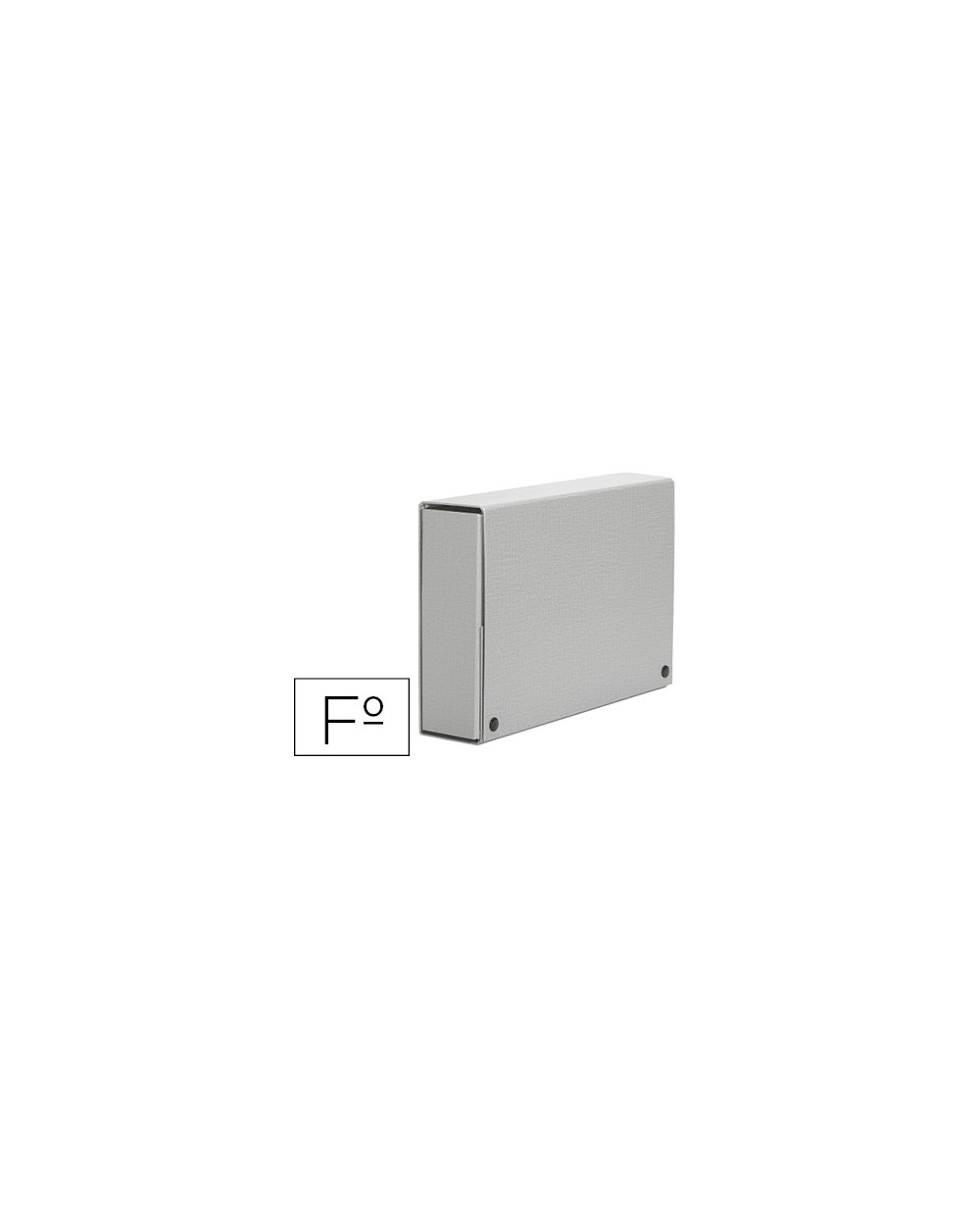 Carpeta proyectos pardo folio lomo 50 mm carton forrado gris con broche