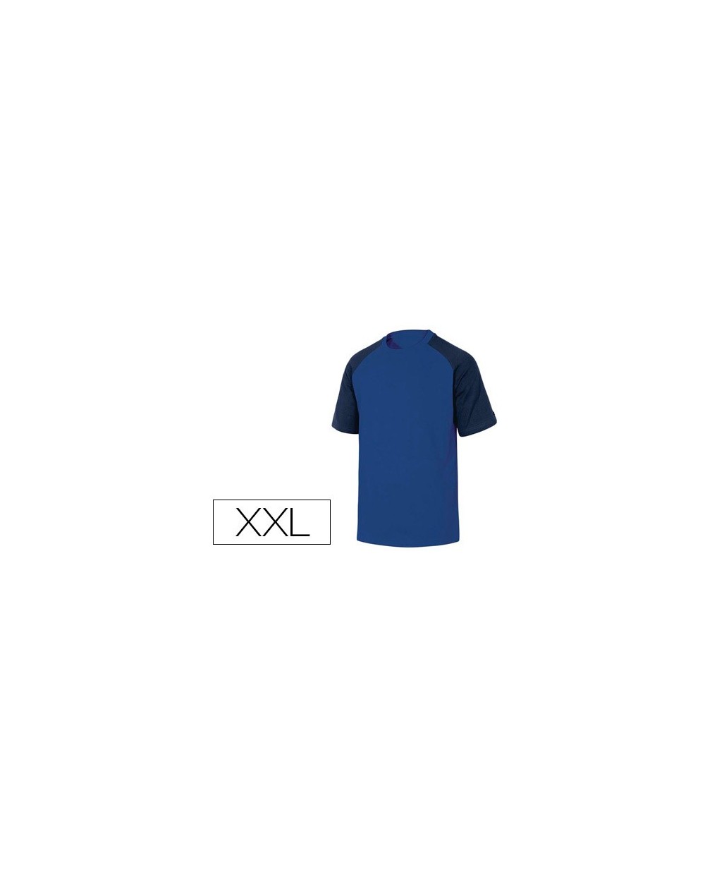 Camiseta de algodon deltaplus color azul talla xxl